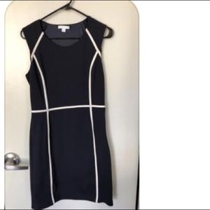 Navy and white dress